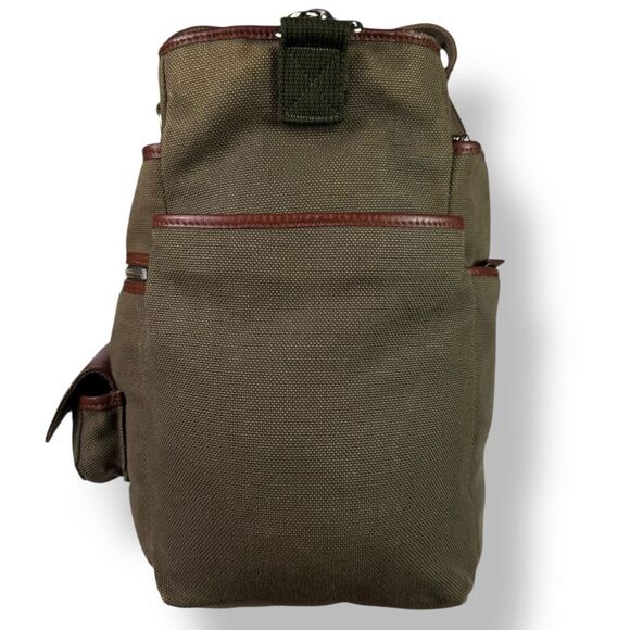 Levenger Vintage 90s Adventurer Brief Heavy Duty Canvas Leather Travel Bag 20” - Picture 7 of 16